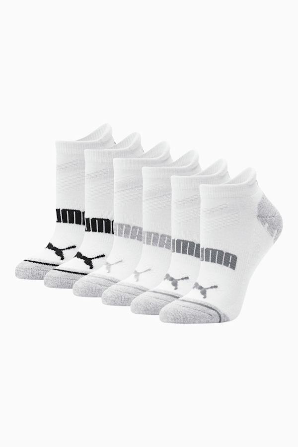 Half-Terry Low-Cut Women's Socks [3 Packs], WHITE / GREY, extralarge